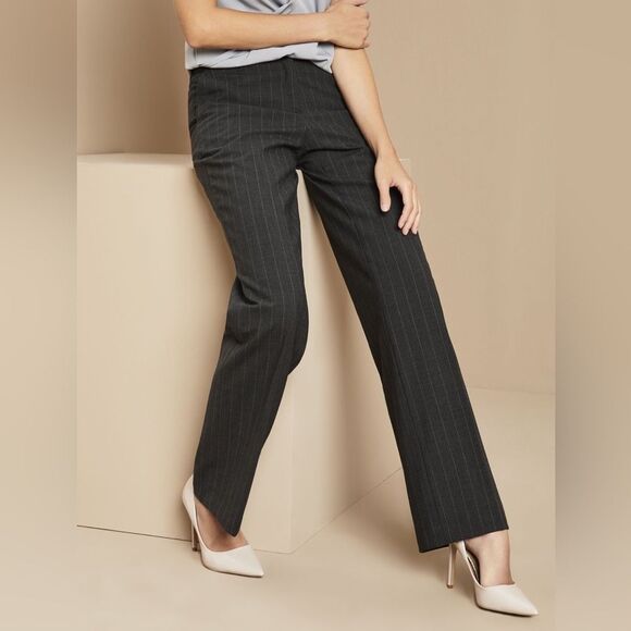 Style & Co. Pants - Y2K Style & Co Straight Leg Trousers Women's 12 Dress Pants Stretch Pinstripe